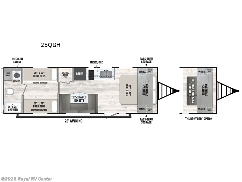 2026 Coachmen Clipper 5K Series 25QBH - New Travel Trailer For Sale by Royal RV Center in Middlebury, Indiana