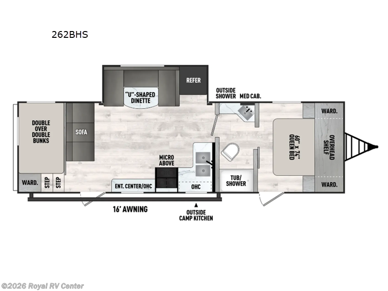 2026 Coachmen Clipper 6K Series 262BHS - New Travel Trailer For Sale by Royal RV Center in Middlebury, Indiana features Slideout