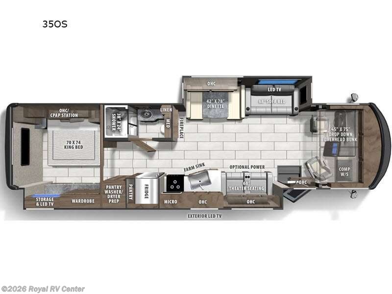 2026 Coachmen Mirada 35OS - New Class A For Sale by Royal RV Center in Middlebury, Indiana features Slideout