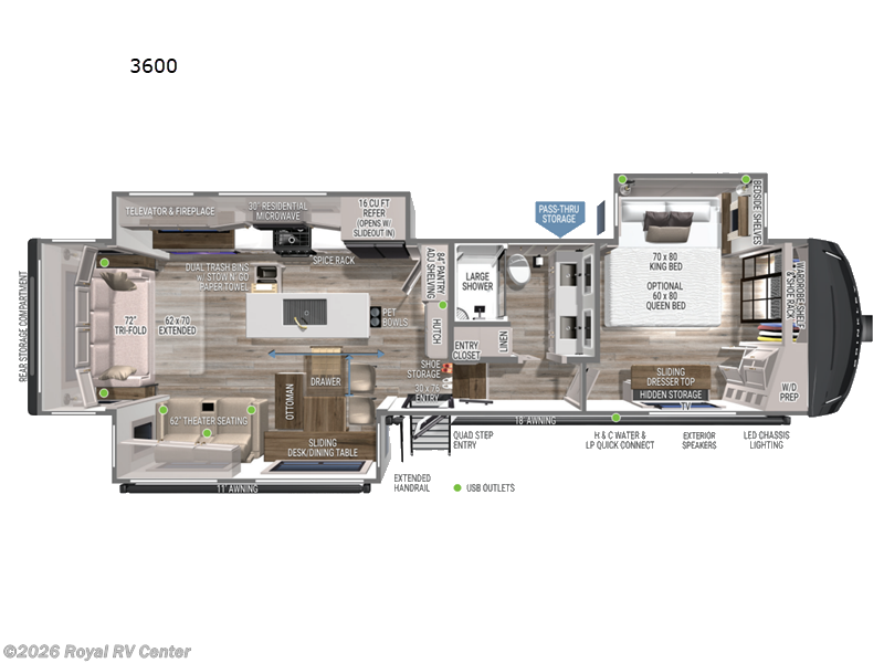2026 Brinkley RV Model Z 3600 - New Fifth Wheel For Sale by Royal RV Center in Middlebury, Indiana features Slideout