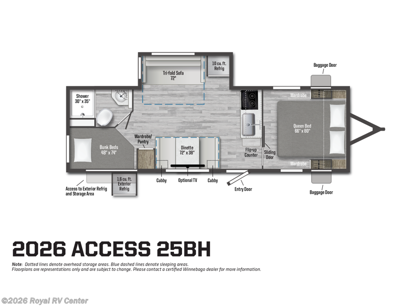 2026 Winnebago Access 25BH RV for Sale in Middlebury, IN 46540 ...