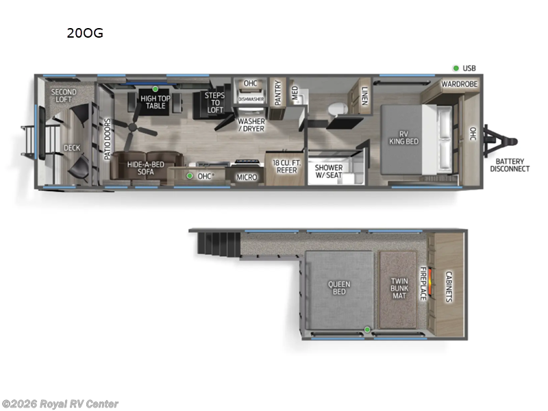 2026 Forest River Cherokee Timberwolf 20OG - New Destination Trailer For Sale by Royal RV Center in Middlebury, Indiana