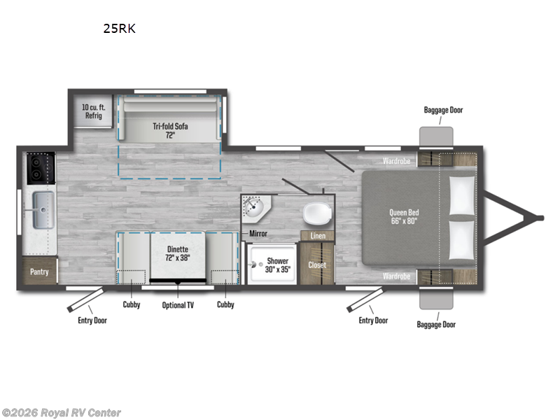 2026 Winnebago Access 25RK - New Travel Trailer For Sale by Royal RV Center in Middlebury, Indiana features Slideout