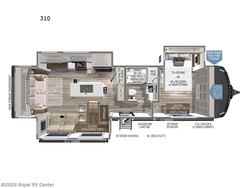 2026 Brinkley RV Model Z AIR 310 - New Travel Trailer For Sale by Royal RV Center in Middlebury, Indiana features Slideout