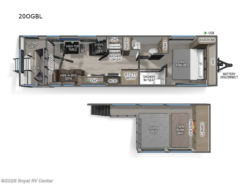 2026 Forest River Cherokee Timberwolf Black Label 20OGBL - New Destination Trailer For Sale by Royal RV Center in Middlebury, Indiana