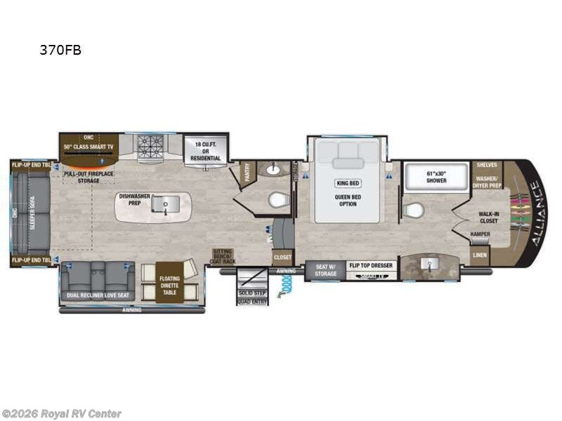 2022 Alliance RV Paradigm 370FB - Used Fifth Wheel For Sale by Royal RV Center in Middlebury, Indiana features Slideout