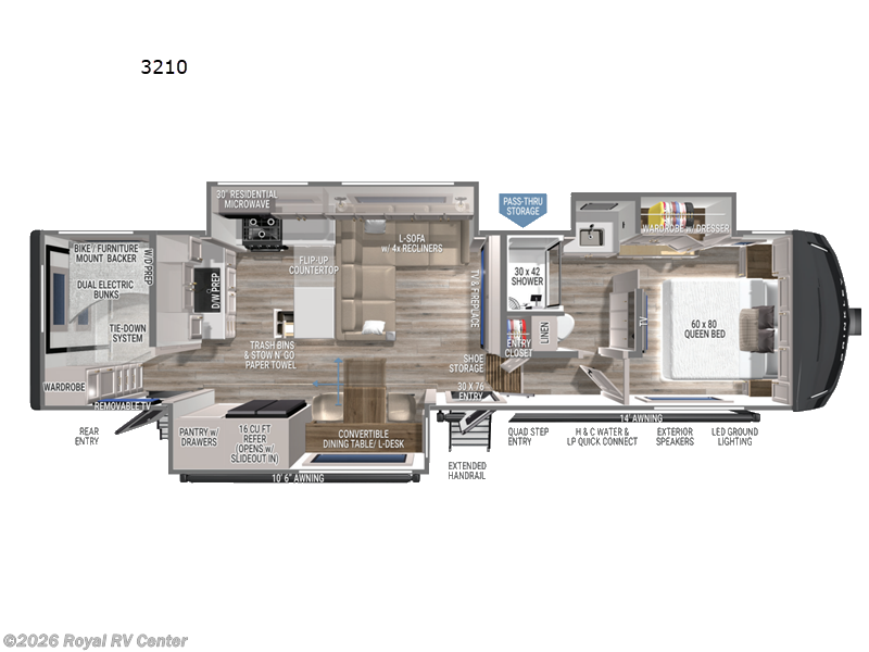 2026 Brinkley RV Model Z 3210 - New Fifth Wheel For Sale by Royal RV Center in Middlebury, Indiana features Slideout