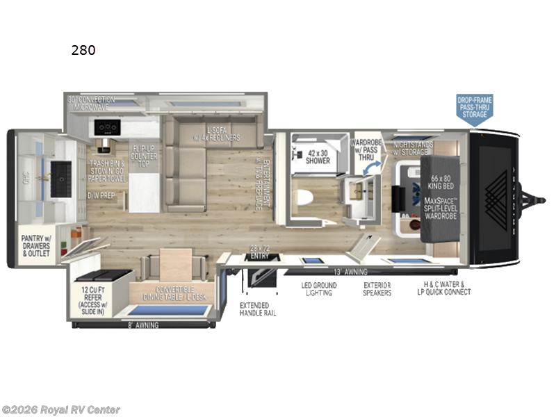 2026 Brinkley RV Model I 280 - Used Travel Trailer For Sale by Royal RV Center in Middlebury, Indiana features Slideout