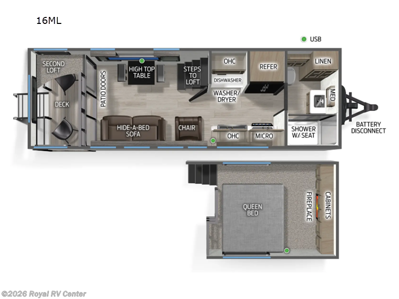 2026 Forest River Cherokee Timberwolf 16ML - New Destination Trailer For Sale by Royal RV Center in Middlebury, Indiana