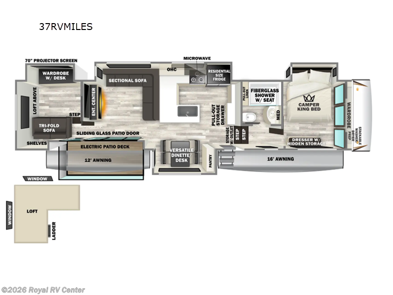 2026 Forest River Cherokee Sabre 37RVMILES - New Fifth Wheel For Sale by Royal RV Center in Middlebury, Indiana features Slideout