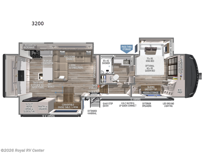2026 Brinkley RV Model Z 3200 - New Fifth Wheel For Sale by Royal RV Center in Middlebury, Indiana features Slideout