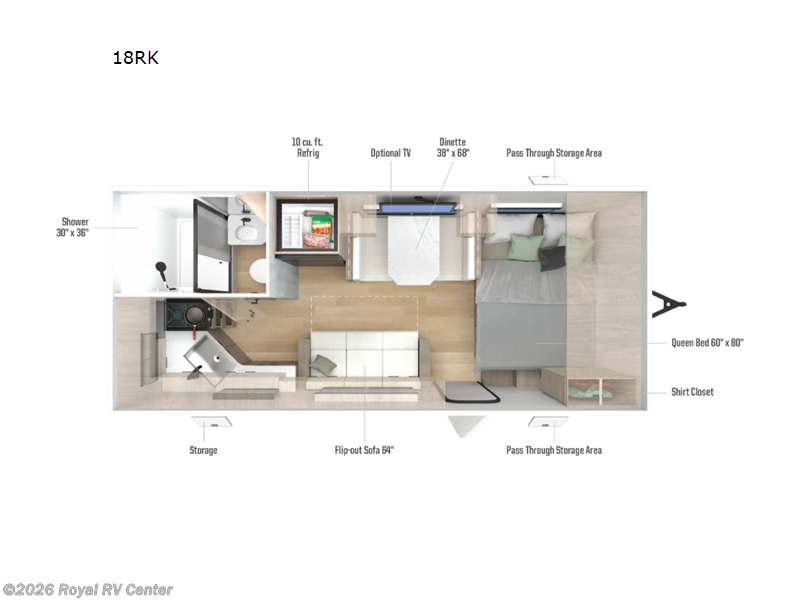 2026 Winnebago Access 18RK - New Travel Trailer For Sale by Royal RV Center in Middlebury, Indiana