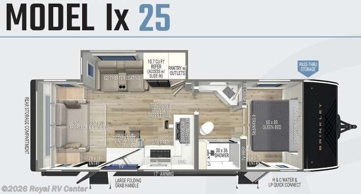 2026 Brinkley RV Model Ix 25x - New Travel Trailer For Sale by Royal RV Center in Middlebury, Indiana features Slideout