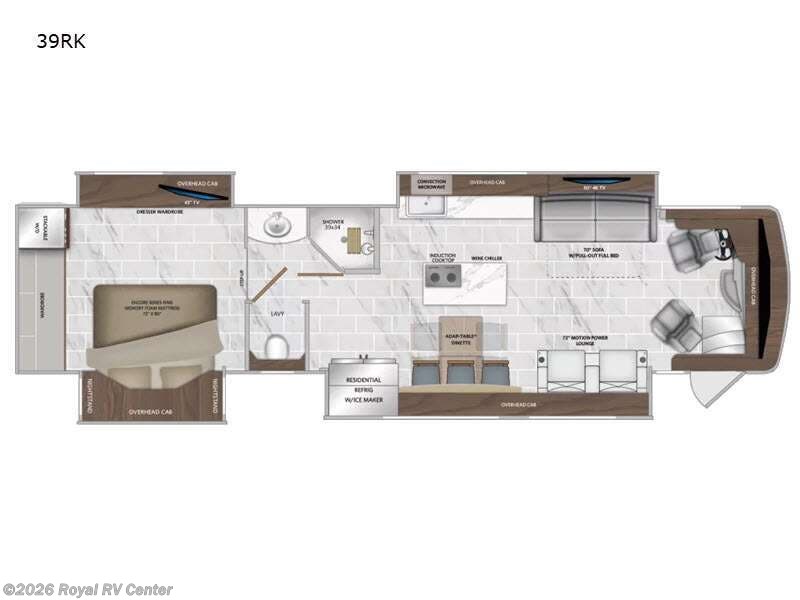 2022 American Coach American Dream 39RK - Used Class A For Sale by Royal RV Center in Middlebury, Indiana features Slideout