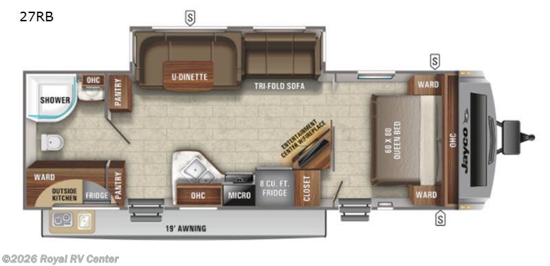 2021 Jayco White Hawk 27RB - Used Travel Trailer For Sale by Royal RV Center in Middlebury, Indiana features Slideout