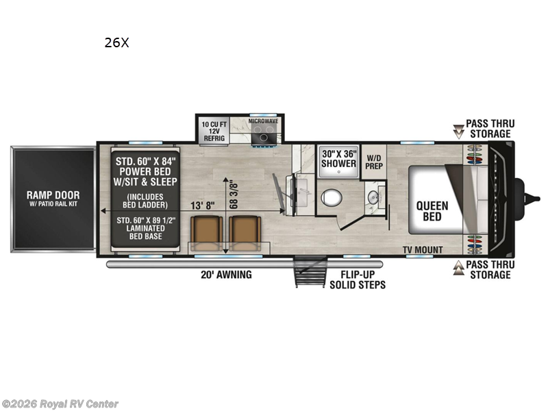2026 K-Z Sportster X 26X - Used Toy Hauler For Sale by Royal RV Center in Middlebury, Indiana features Slideout