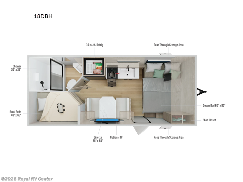 2027 Winnebago Access 18DBH - New Travel Trailer For Sale by Royal RV Center in Middlebury, Indiana