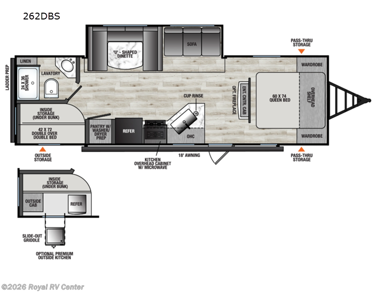 2027 Coachmen Clipper 6K Series 262DBS - New Travel Trailer For Sale by Royal RV Center in Middlebury, Indiana features Slideout