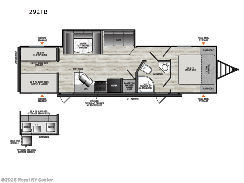 2027 Coachmen Clipper 6K Series 292TB - New Travel Trailer For Sale by Royal RV Center in Middlebury, Indiana features Slideout