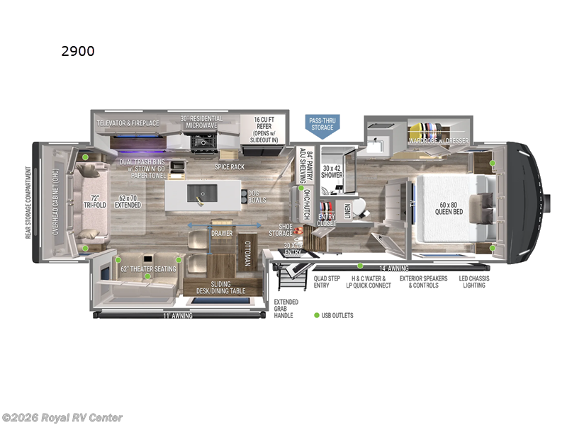 2027 Brinkley RV Model Z 2900 - New Fifth Wheel For Sale by Royal RV Center in Middlebury, Indiana features Slideout