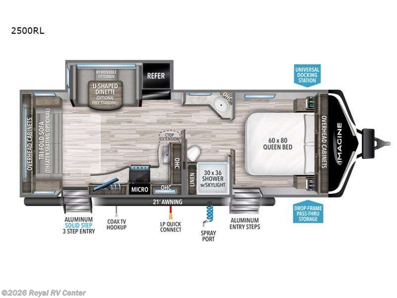 2022 Grand Design Imagine 2500RL - Used Travel Trailer For Sale by Royal RV Center in Middlebury, Indiana features Slideout