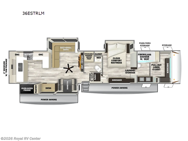 2027 Forest River Sabre 36ESTRLM - New Fifth Wheel For Sale by Royal RV Center in Middlebury, Indiana features Slideout