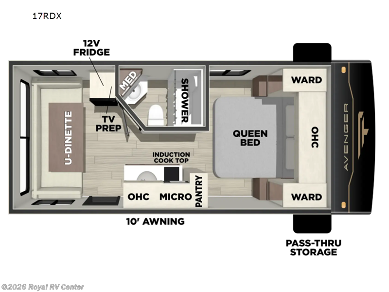 2027 Forest River Avenger LT 17RDX - New Travel Trailer For Sale by Royal RV Center in Middlebury, Indiana
