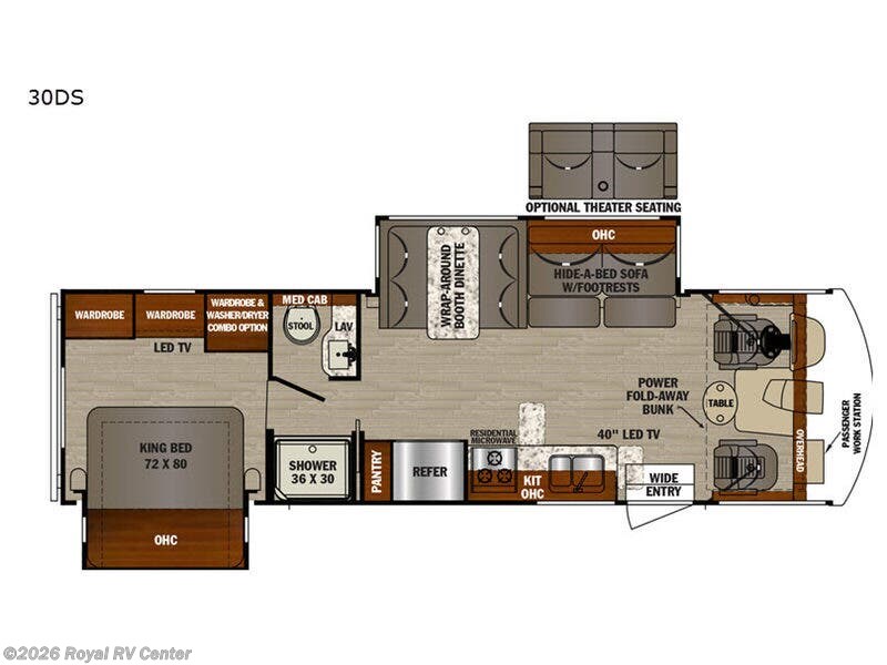 2019 Forest River FR3 30DS - Used Class A For Sale by Royal RV Center in Middlebury, Indiana features Slideout