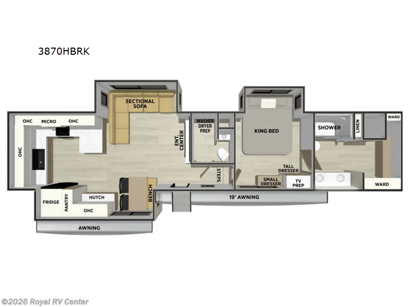 2027 Forest River Sierra 3870HBRK - New Fifth Wheel For Sale by Royal RV Center in Middlebury, Indiana features Slideout