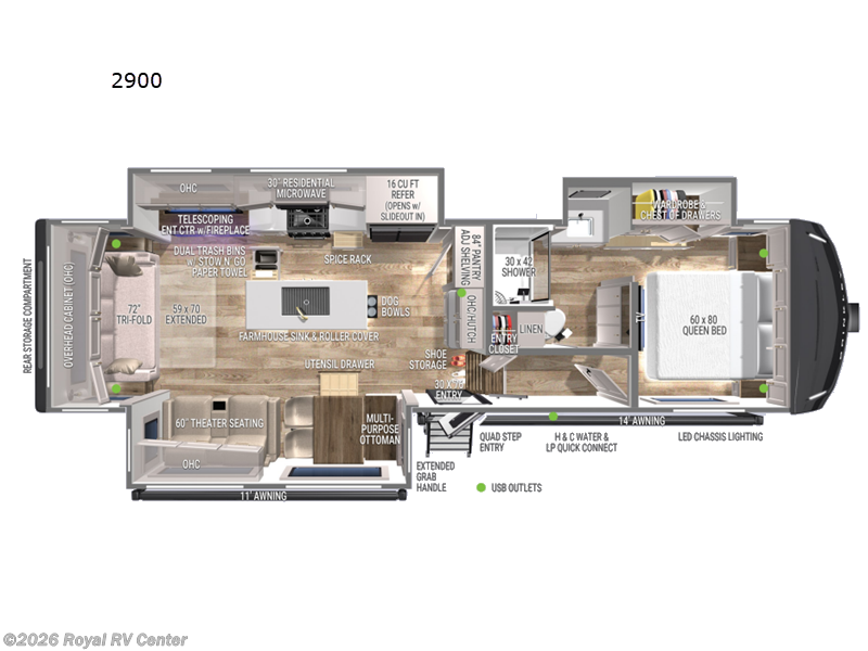 2024 Brinkley RV Model Z 2900 - Used Fifth Wheel For Sale by Royal RV Center in Middlebury, Indiana features Slideout