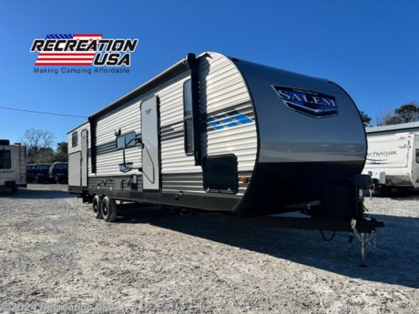 &lt;h2 data-sourcepos=&quot;1:1-1:86&quot;&gt;&lt;span style=&quot;font-size: 14pt;&quot;&gt;Hit the Road and Make Memories in a Practically New 2022 Forest River Salem 32BHDS!&lt;/span&gt;&lt;/h2&gt;
&lt;p data-sourcepos=&quot;3:1-3:259&quot;&gt;&lt;strong&gt;Recreation USA is proud to offer this gently used 2022 Forest River Salem 32BHDS travel trailer at an unbeatable price!&lt;/strong&gt; This spacious and feature-packed trailer is perfect for families and groups looking to explore the great outdoors in comfort and style.&lt;/p&gt;
&lt;p data-sourcepos=&quot;5:1-5:83&quot;&gt;&lt;strong&gt;Here&#39;s what makes this Salem 32BHDS the perfect choice for your next adventure:&lt;/strong&gt;&lt;/p&gt;
&lt;ul data-sourcepos=&quot;7:1-13:0&quot;&gt;
&lt;li data-sourcepos=&quot;7:1-7:107&quot;&gt;&lt;strong&gt;Spacious layout:&lt;/strong&gt;&amp;nbsp;Sleeps up to 8 comfortably with a private bunkhouse, perfect for families or groups.&lt;/li&gt;
&lt;li data-sourcepos=&quot;8:1-8:80&quot;&gt;&lt;strong&gt;Dual entry doors:&lt;/strong&gt;&amp;nbsp;Added convenience for entering and exiting the trailer.&lt;/li&gt;
&lt;li data-sourcepos=&quot;9:1-9:105&quot;&gt;&lt;strong&gt;Outdoor kitchen:&lt;/strong&gt;&amp;nbsp;Enjoy cooking under the stars with a convenient and well-equipped outdoor kitchen.&lt;/li&gt;
&lt;li data-sourcepos=&quot;10:1-10:94&quot;&gt;&lt;strong&gt;Pass-through storage:&lt;/strong&gt;&amp;nbsp;Easily store all your camping essentials with ample storage space.&lt;/li&gt;
&lt;li data-sourcepos=&quot;11:1-11:89&quot;&gt;&lt;strong&gt;Evergreen mattress:&lt;/strong&gt;&amp;nbsp;Sleep soundly on comfortable mattresses throughout the trailer.&lt;/li&gt;
&lt;li data-sourcepos=&quot;12:1-13:0&quot;&gt;&lt;strong&gt;And many more features!&lt;/strong&gt;&lt;/li&gt;
&lt;/ul&gt;
&lt;p data-sourcepos=&quot;14:1-14:66&quot;&gt;&lt;strong&gt;At Recreation USA, we make camping affordable, and here&#39;s why:&lt;/strong&gt;&lt;/p&gt;
&lt;ul data-sourcepos=&quot;16:1-19:0&quot;&gt;
&lt;li data-sourcepos=&quot;16:1-16:109&quot;&gt;&lt;strong&gt;No hidden fees:&lt;/strong&gt;&amp;nbsp;We believe in transparent pricing, so you&#39;ll never be surprised by additional charges.&lt;/li&gt;
&lt;li data-sourcepos=&quot;17:1-17:185&quot;&gt;&lt;strong&gt;Freebies galore:&lt;/strong&gt;&amp;nbsp;We include freight cost, preparation fees, instructional walk-through, pre-delivery inspection, battery charging, and propane tank filling - all at no extra cost!&lt;/li&gt;
&lt;li data-sourcepos=&quot;18:1-19:0&quot;&gt;&lt;strong&gt;Outstanding financing options:&lt;/strong&gt;&amp;nbsp;We have a variety of financing options to fit your budget.&lt;/li&gt;
&lt;/ul&gt;
&lt;p data-sourcepos=&quot;20:1-20:193&quot;&gt;&lt;strong&gt;Don&#39;t miss out on this incredible opportunity to own a practically new travel trailer at an unbeatable price! Visit Recreation USA today and start making memories that will last a lifetime!&lt;/strong&gt;&lt;/p&gt;
&lt;p data-sourcepos=&quot;22:1-22:83&quot;&gt;&lt;strong&gt;For more information or to schedule a visit, contact Recreation USA today! 843-756-1072&lt;/strong&gt;&lt;/p&gt;
&lt;p data-sourcepos=&quot;24:1-24:23&quot;&gt;&lt;strong&gt;Additional details:&lt;/strong&gt;&lt;/p&gt;
&lt;ul data-sourcepos=&quot;26:1-30:0&quot;&gt;
&lt;li data-sourcepos=&quot;26:1-26:12&quot;&gt;Year: 2022&lt;/li&gt;
&lt;li data-sourcepos=&quot;27:1-27:20&quot;&gt;Make: Forest River&lt;/li&gt;
&lt;li data-sourcepos=&quot;28:1-28:21&quot;&gt;Model: Salem 32BHDS&lt;/li&gt;
&lt;li data-sourcepos=&quot;29:1-30:0&quot;&gt;Sleeps: Up to 8&lt;/li&gt;
&lt;/ul&gt;
&lt;p&gt;&amp;nbsp;&lt;/p&gt;