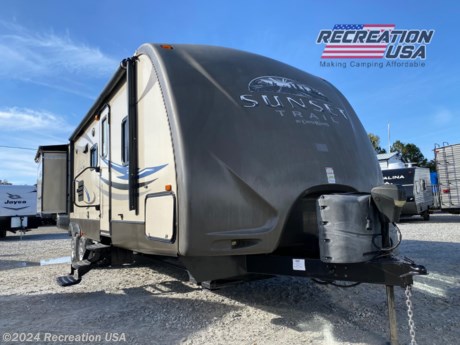 &lt;p&gt;30 amp, 3 slides w/toppers, travel trailer - 2012 CrossRoads Sunset Trail ST32FR - *** Price Includes Prep *** NO Hidden Fees - National Shipping Available&lt;/p&gt;
&lt;p&gt;The 2012 CrossRoads Sunset Trail Reserve ST32FR is a travel trailer known for its spacious interior and comfortable features. Here are some general features and specifications you might find in a 2012 Sunset Trail Reserve ST32FR travel trailer:&lt;/p&gt;
&lt;ol&gt;
&lt;li&gt;
&lt;p&gt;&lt;strong&gt;Sleeping Capacity&lt;/strong&gt;: The ST32FR model typically has a sleeping capacity for 4 to 6 people, making it suitable for families or small groups.&lt;/p&gt;
&lt;/li&gt;
&lt;li&gt;
&lt;p&gt;&lt;strong&gt;Master Bedroom&lt;/strong&gt;: A front master bedroom often includes a queen-size bed, wardrobe space, and storage cabinets.&lt;/p&gt;
&lt;/li&gt;
&lt;li&gt;
&lt;p&gt;&lt;strong&gt;Kitchen&lt;/strong&gt;: A fully-equipped kitchen with appliances such as a stove, oven, microwave, refrigerator, and sink. Solid surface countertops and ample cabinet space are common in this model.&lt;/p&gt;
&lt;/li&gt;
&lt;li&gt;
&lt;p&gt;&lt;strong&gt;Bathroom&lt;/strong&gt;: A bathroom with a toilet, sink, shower, and vanity.&lt;/p&gt;
&lt;/li&gt;
&lt;li&gt;
&lt;p&gt;&lt;strong&gt;Dining Area&lt;/strong&gt;: A dinette or dining area for meals and gatherings.&lt;/p&gt;
&lt;/li&gt;
&lt;li&gt;
&lt;p&gt;&lt;strong&gt;Living Area&lt;/strong&gt;: The living area typically features a rear living room with multiple sofas, theater seating, and a flat-screen TV. Some models may have a fireplace.&lt;/p&gt;
&lt;/li&gt;
&lt;li&gt;
&lt;p&gt;&lt;strong&gt;Slide-Outs&lt;/strong&gt;: Multiple slide-out sections in the living area to expand the interior space when parked.&lt;/p&gt;
&lt;/li&gt;
&lt;li&gt;
&lt;p&gt;&lt;strong&gt;Exterior Features&lt;/strong&gt;: An awning, outdoor speakers, storage compartments, and sometimes an outdoor kitchen or entertainment center.&lt;/p&gt;
&lt;/li&gt;
&lt;li&gt;
&lt;p&gt;&lt;strong&gt;Construction&lt;/strong&gt;: Sunset Trail Reserve travel trailers are often constructed with a durable fiberglass exterior and laminated sidewalls.&lt;/p&gt;
&lt;/li&gt;
&lt;li&gt;
&lt;p&gt;&lt;strong&gt;Heating and Cooling&lt;/strong&gt;: Equipped with heating and air conditioning systems for comfort in various weather conditions.&lt;/p&gt;
&lt;/li&gt;
&lt;li&gt;
&lt;p&gt;&lt;strong&gt;Water and Electrical Systems&lt;/strong&gt;: Freshwater, gray water, and black water tanks, as well as electrical and plumbing systems for self-contained camping.&lt;/p&gt;
&lt;/li&gt;
&lt;li&gt;
&lt;p&gt;&lt;strong&gt;Length and Weight&lt;/strong&gt;: The specific length and weight can vary, but travel trailers like the Sunset Trail Reserve ST32FR are designed to be towed by a variety of vehicles.&lt;/p&gt;
&lt;/li&gt;
&lt;li&gt;
&lt;p&gt;&lt;strong&gt;Interior Finishes&lt;/strong&gt;: Interior finishes and furnishings can vary based on the trim level and options chosen by the buyer.&lt;/p&gt;
&lt;/li&gt;
&lt;/ol&gt;