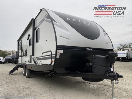 &lt;p&gt;30 AMP, 15K &quot;TWICE COOL&quot; DUAL DUCTED A/C SYSTEM, REAR BATHROOM COUPLES COACH TRAVEL TRAILER, QUEEN BED - 2021 Coachmen Spirit Ultra Lite 2557RB - *** Price Includes Prep *** - National Shipping Available NO HIDDEN FEES&lt;/p&gt;
&lt;p&gt;SHIPWRECK SHIPWRECK DECOR&lt;/p&gt;
&lt;p&gt;CAMPING SIMPLIFIED PACKAGE VAULTED CEILINGS, &quot;TWICE COOL&quot; DUAL DUCTED A/C SYSTEM, LAUNDRY CENTER, MOTION ACTIVATED FLOOR LIGHTS, READING TOUCH LIGHTS, LIGHTED USB PORTS, TRASH CAN, EXT. DOG LEASH CLIP, MAX BED STORAGE (N/A 3379), BOTTLE OPENER, EXT. FISHING POLE STORAGE, KID&#39;S CONVENIENCE CENTER (BUNK MODELS), MOTION ACTIVATED EXT. STORAGE LIGHT, 3/4&quot; QUICK CONNECT STABILIZER JACK BIT, SINK COVER STORAGE, DINETTE STORAGE BIN&lt;/p&gt;
&lt;p&gt;CUSTOMER CONVENIENCE PACKAGE - 3/4&quot; GEL COAT FIBERGLASS FRONT CAP W/LED STRIP LIGHTS, ALUM WHEELS, SPARE TIRE KIT, PWR AWNING W/ LED STRIP LIGHT, FRONT ROCK GUARD, TV &amp;amp; RADIO ANTENNA W/BOOSTER, EZ LUBE AXLES, SOLID STEPS, AM/FM BLUETOOTH STEREO, LED TV, SATELLITE PREP, NIGHT SHADES, MICROWAVE, 3 BURNER COOKTOP W/ OVEN, DBL DOOR REFER, SKYLIGHT IN BATH&lt;/p&gt;
&lt;p&gt;15K AIR CONDITIONER&lt;/p&gt;
&lt;p&gt;10 CU FT 12V REFER&lt;/p&gt;
&lt;p&gt;A popular floorplan with unbelievable storage featuring a hidden swing out pantry and our Max Bed Storage. A large bathroom and an outside kitchen make the 2557RB a favorite.&lt;/p&gt;