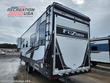 &lt;p&gt;ELECTRIC BEDS, 6 POINT LEVELING, 16CF FRIDGE, 5.5 ONAN GENERATOR. THIS UNIT IS LOADED! - 2024 Keystone Fuzion Impact 3120 - *** Price Includes Prep *** NO HIDDEN FEES - National Shipping Available&lt;/p&gt;
&lt;p&gt;&amp;nbsp;&lt;/p&gt;
&lt;p&gt;Decor - Impact 2024 - Brindle 0 Refrigerator - 12V - 16 cf&lt;/p&gt;
&lt;p&gt;&lt;br&gt;Intense Interior 3,000 Sliding Rear Patio Door&lt;/p&gt;
&lt;p&gt;&lt;br&gt;Extreme Exterior 2,250 TPMS Sensors W/ Display&lt;/p&gt;
&lt;p&gt;&lt;br&gt;Electric Beds w/Dual Opposing Couches&lt;/p&gt;
&lt;p&gt;Onan 5.5 Generator&lt;/p&gt;
&lt;p&gt;&lt;br&gt;6 Point Hydraulic Auto Leveling 3,450 Ramp Door Patio Package&lt;/p&gt;
&lt;p&gt;&lt;br&gt;2nd 3/4 Ton HE A/C&lt;/p&gt;
&lt;p&gt;Solar Flex Discover&lt;/p&gt;
&lt;p&gt;&lt;br&gt;G-Range Tires&lt;/p&gt;
&lt;p&gt;At Recreation USA our sale prices on our campers are fair and maybe the lowest in the country. There&#39;s zero price gouging, no additional fees for freight cost, no preparation fees, no fee for instructional walk-through, no pre-delivery inspection fee, no battery charging fee or for filling the propane tanks. Total transparency is our goal and we aim to deliver the best buying experience, so your family can start creating memories today.&amp;nbsp;&lt;/p&gt;