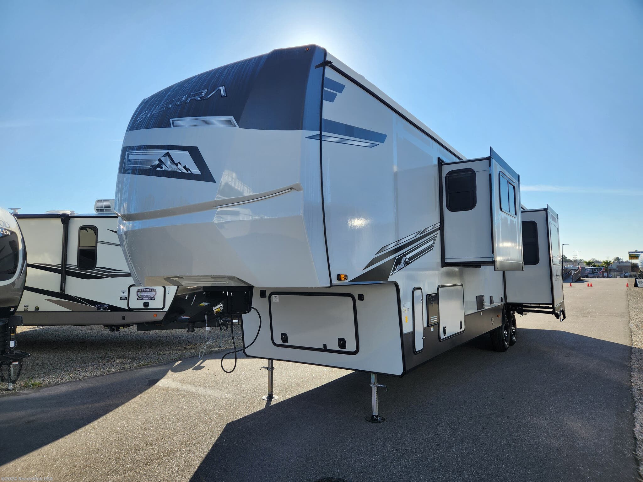 2024 Forest River Sierra 3800RK rear kitchen fifth wheel king bed w/d