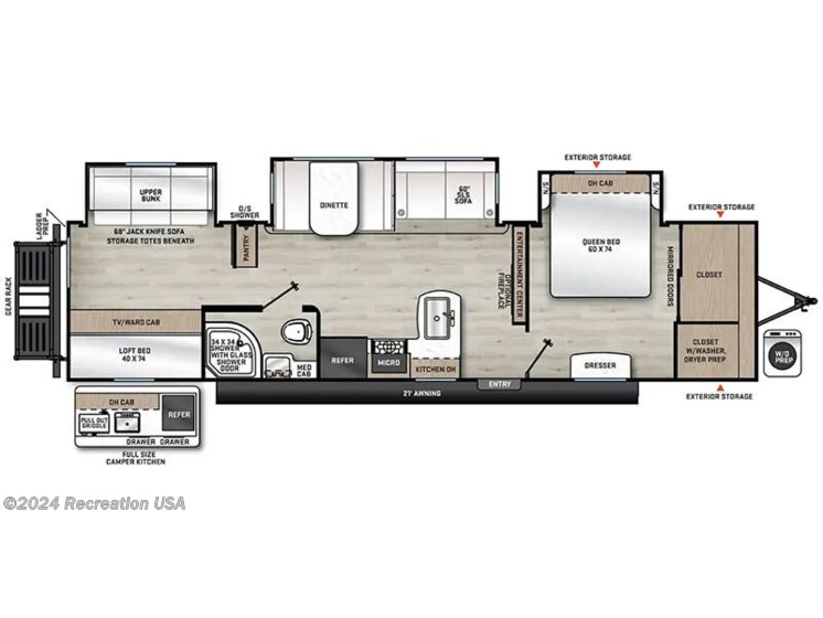 Floorplan of 2024 Coachmen Catalina Legacy Edition 343BHTS