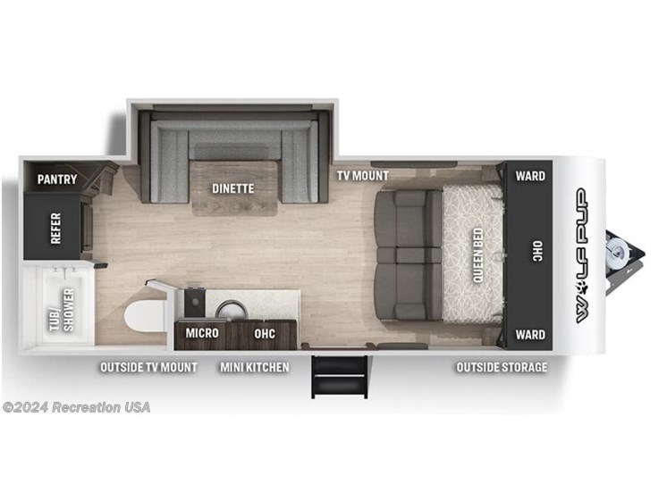 Floorplan of 2022 Forest River Cherokee Wolf Pup 16PF