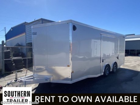 &lt;p&gt;We offer RENT TO OWN with no credit checks and also offer Traditional Financing with approved credit !! This Trailer is for sale at Southern Trailer in Englewood Florida&lt;/p&gt;
&lt;p&gt;Xpress By Alcom 8.5X20 Aluminum Cargo Trailer&lt;/p&gt;
&lt;p&gt;8.5X20 CAR HAULER&lt;br&gt;** INTEGRATED FRAME **&lt;br&gt;&lt;strong&gt;** Upgrade to 36&quot; V-Nose&lt;br&gt;Add Slope in V-Nose&lt;br&gt;&lt;/strong&gt;16&quot; O/C Walls, Roof &amp;amp; Floor Studs&lt;br&gt;&lt;strong&gt;2&quot;x6&quot; Subtube Framing&lt;/strong&gt;&lt;br&gt;.030 Screwless Skin, Bonded on Seams&lt;br&gt;One Piece Aluminum Roof&lt;br&gt;Box Length: 20&#39;&lt;br&gt;Box Width: 99&quot;&amp;nbsp;&lt;br&gt;&lt;strong&gt;Interior Height: 85&quot; (3&quot; additional height)&lt;/strong&gt;&lt;br&gt;Rear Door Opening: 79 1/4&quot;&lt;br&gt;&lt;strong&gt;Upgrade to 2-5k Leaf Spring Braked Axles &amp;amp; Subframe&amp;nbsp;&lt;br&gt;Spread Axle Upgrade (w/Tapered Fender Skirting)&lt;/strong&gt;&lt;br&gt;24&quot; Stoneguard&lt;br&gt;&lt;strong&gt;Tire: Upgrade to 15&quot; 205 Aluminum 225/75R15&amp;nbsp;&lt;br&gt;Interior Elevated Spare Tire Mount&amp;nbsp;&lt;br&gt;&lt;/strong&gt;&lt;strong&gt;Spare 15&quot; Aluminum Wheel w/ 205/75R15 Tire&lt;/strong&gt;&lt;br&gt;2 5/16&quot; Coupler&lt;br&gt;&lt;strong&gt;12&quot; Extended Tongue&lt;/strong&gt;&lt;br&gt;&lt;strong&gt;Triple Tube Tongue&lt;/strong&gt;&lt;br&gt;GVW: 9990#&lt;br&gt;(2) Dome Lights w/Wall Switch&lt;br&gt;Car Hauler Grade Rear Ramp w/Spring Assist, Starter Flap &amp;amp; Aluminum Hardware &amp;nbsp;&lt;br&gt;&lt;strong&gt;Upgrade to Keyed Locking Hasps for Ramp Door&lt;/strong&gt;&lt;br&gt;&lt;strong&gt;Rear Door Canopy w/ Lights&amp;nbsp;&lt;/strong&gt; &lt;br&gt;&lt;strong&gt;Custom Elite Escape Door...&lt;br&gt;- 6&#39; x 8&#39; Fold Up Escape Door - w/ Gas Prop Lift Assist, &amp;nbsp;&lt;br&gt;- New Removable Fender Kit,&amp;nbsp;&lt;br&gt;- .030 Bonded Interior Finish&lt;br&gt;- Aluminum Compression Latch System&lt;/strong&gt;&amp;nbsp;&lt;br&gt;Beavertail Construction&lt;br&gt;5000# Center Jack&lt;br&gt;3/4&quot; Water Resistant Decking&lt;br&gt;&lt;strong&gt;Upgrade to TPO Coin Flooring&amp;nbsp;&lt;/strong&gt;&lt;br&gt;White Vinyl Faced Luan Walls&lt;br&gt;&lt;strong&gt;White Vinyl Backed Luan Ceiling&lt;/strong&gt;&lt;br&gt;Exterior LED Lighting&lt;br&gt;Plastic Salem Vents&lt;br&gt;&lt;strong&gt;Upgrade to Larger 4&quot; Top, Side &amp;amp; Bottom Trim&amp;nbsp;&lt;/strong&gt;&lt;br&gt;Interior Cove Trim Package&lt;br&gt;(4) HD D-Rings&lt;br&gt;32&quot;x72&quot; Side Access Door w/ Paddle Handle &amp;amp; Piano Hinge&lt;br&gt;&lt;strong&gt;Locking Bar for Side Access Door&lt;/strong&gt;&lt;br&gt;(2) Safety Chains&lt;br&gt;4-Year Limited Warranty&lt;/p&gt;
&lt;p&gt;* Please call or email us to verify that this trailer is still for sale * *NO DOC FEES !!! NO INBOUND FREIGHT FEES !!! NO SETUP FEES !!! All prices are Plus Tax, Title, License. All prices are already discounted for&amp;nbsp; Cash, Check, Finance or RENT TO OWN. We offer financing through Sheffield Financial with approved credit on some new trailers . Here at Southern Trailer we try to have a good selection of trailers in stock and for sale at our Englewood, Florida location. We are a licensed Florida trailer dealer. We stock enclosed cargo trailers, ATV Trailers, UTV Trailers, dump trailer, tilt bed equipment trailers, Implement trailers, Car Haulers, Aluminum trailer, Utility Trailer, Box Trailer, Used trailer for sale, Bobcat trailer, car trailer, Race trailers, Gooseneck Trailer, Hydraulic dovetail trailers, Low pro trailers, Enclosed Car Trailers, Construction trailers, Craft Trailers, tool trailers, Deckover Trailers, farm trailers, seed trailers, skid loader trailer, scissor lift trailers, forklift trailers, motorcycle trailers, slingshot trailer, Buggy Haulers, Jeep Trailers, SXS Trailer, Pipetop Trailer, Spring loaded gate trailers, Trailer to haul my golf cart, Pintle trailer, backhoe trailer, landscape trailer, lawn care trailer. Trailer dealer near me. Trailer dealer in florida, trailer sales in florida, trailer dealer near tampa, trailer sales near Sarasota. Trailer Dealer near Palmetto Florida, Trailer Dealer near Port Charlotte. Trailer sales in Charlotte county. Trailer sales in Sarasota County. We also offer trailer parts and trailer service like wheel bearing, brakes, seals, lighting, welding on steel and aluminum. We are located close to Tampa Florida, Sarasota Florida, Englewood Florida, Port Charlotte FL, Arcadia Florida, Bradenton Florida, Longboat Key Florida, North Port Florida, Venice Florida, Palmetto Florida, Nokomis Florida, Osprey Florida, Fort Myers Florida, Largo Florida, Lakeland Florida, Myakka City Florida, Punta Gorda Florida, Wauchula Florida, Bartow Florida, Brandon Florida, Ruskin Florida, Parrish Florida. We are a dealer for Aluma Aluminum trailers, Anvil enclosed cargo trailers, Load Trail Trailer, Load max Trailers, Belmont Trailers, Xpress and High Country by Alcom Aluminum Enclosed Trailers, Down 2 Earth Trailers, Belmont Aluminum Trailer dealer. Southern Trailer is not responsible for any typos, errors, or misprints. . Model number may be different on MSO and Trailer than we have listed if built on robot line&lt;/p&gt;