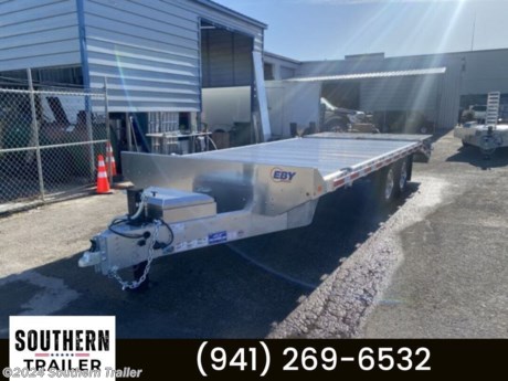 &lt;p&gt;We offer RENT TO OWN and also offer Traditional Financing with approved credit !! This Trailer is for sale at Southern Trailer in Englewood Florida.&lt;/p&gt;
&lt;p&gt;&lt;strong&gt;NEW EBY 102X20 Deckover Equipment Trailer&lt;/strong&gt;&lt;/p&gt;
&lt;p&gt;Coupler 2-5/16&quot; adjustable ball coupler, 8&quot; channel. 15,000# rating&lt;br&gt;GVWR 14,000#&lt;br&gt;Axles (2) 7,000# torsion ride&amp;nbsp;&lt;br&gt;Suspension Rubber torsion&lt;br&gt;Brakes Electric brakes on both axles&lt;br&gt;Wheels 16&quot; steel, 8-bolt&lt;br&gt;Tires 235/80R16 load range E&lt;br&gt;Landing Leg 12,000# side-wind jack with drop leg&lt;br&gt;Deck Height 34-1/2&quot;&lt;br&gt;Frame 10-3/8&quot; channel&lt;br&gt;Floor Extruded aluminum deck with 5-1/2&quot; side rails, 51&quot; beaver tail at rear&lt;br&gt;Stake Pockets/Rub Rails Both sides&lt;br&gt;Ramps (2) Hinged rear ramps, 60&quot; long &amp;times; 16&quot; wide, tube frame with angle cross-members, store in upright position,adjustable to match track width&lt;br&gt;Lights (1 Set) Oval stop/tail/turn lights, 1&quot; round clearance and marker lights (All LED)&lt;br&gt;Electrical 7-pin RV plug, break-away kit&lt;br&gt;Tie-Downs (4) Removable stake pocket mount&lt;/p&gt;
&lt;p&gt;* Please call or email us to verify that this trailer is still for sale * *NO DOC FEES !!! NO INBOUND FREIGHT FEES !!! NO SETUP FEES !!! All prices are Plus Tax, Title, License. All prices are already discounted for&amp;nbsp; Cash, Check, Finance or RENT TO OWN. We offer financing through Sheffield Financial with approved credit on some new trailers . Here at Southern Trailer we try to have a good selection of trailers in stock and for sale at our Englewood, Florida location. We are a licensed Florida trailer dealer. We stock enclosed cargo trailers, ATV Trailers, UTV Trailers, dump trailer, tilt bed equipment trailers, Implement trailers, Car Haulers, Aluminum trailer, Utility Trailer, Box Trailer, Used trailer for sale, Bobcat trailer, car trailer, Race trailers, Gooseneck Trailer, Hydraulic dovetail trailers, Low pro trailers, Enclosed Car Trailers, Construction trailers, Craft Trailers, tool trailers, Deckover Trailers, farm trailers, seed trailers, skid loader trailer, scissor lift trailers, forklift trailers, motorcycle trailers, slingshot trailer, Buggy Haulers, Jeep Trailers, SXS Trailer, Pipetop Trailer, Spring loaded gate trailers, Trailer to haul my golf cart, Pintle trailer, backhoe trailer, landscape trailer, lawn care trailer. Trailer dealer near me. Trailer dealer in florida, trailer sales in florida, trailer dealer near tampa, trailer sales near Sarasota. Trailer Dealer near Palmetto Florida, Trailer Dealer near Port Charlotte. Trailer sales in Charlotte county. Trailer sales in Sarasota County. We also offer trailer parts and trailer service like wheel bearing, brakes, seals, lighting, welding on steel and aluminum. We are located close to Tampa Florida, Sarasota Florida, Englewood Florida, Port Charlotte FL, Arcadia Florida, Bradenton Florida, Longboat Key Florida, North Port Florida, Venice Florida, Palmetto Florida, Nokomis Florida, Osprey Florida, Fort Myers Florida, Largo Florida, Lakeland Florida, Myakka City Florida, Punta Gorda Florida, Wauchula Florida, Bartow Florida, Brandon Florida, Ruskin Florida, Parrish Florida. We are a dealer for Aluma Aluminum trailers, Anvil enclosed cargo trailers, Load Trail Trailer, Load max Trailers, Belmont Trailers, Xpress and High Country by Alcom Aluminum Enclosed Trailers, Down 2 Earth Trailers, Belmont Aluminum Trailer dealer. Southern Trailer is not responsible for any typos, errors, or misprints. . Model number may be different on MSO and Trailer than we have listed if built on robot line&lt;/p&gt;