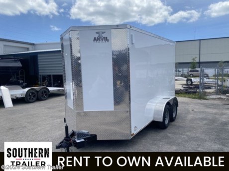 &lt;p style=&quot;box-sizing: inherit; margin-top: 0px; margin-bottom: 1rem; color: #363636; font-family: Hind, sans-serif; font-size: 16px;&quot;&gt;We offer RENT TO OWN and also offer Traditional Financing with approved credit !! This Trailer is for sale at Southern Trailer in&amp;nbsp;Englewood&amp;nbsp;Florida.&lt;/p&gt;
&lt;p style=&quot;box-sizing: inherit; margin-top: 0px; margin-bottom: 1rem; color: #363636; font-family: Hind, sans-serif; font-size: 16px;&quot;&gt;&lt;span style=&quot;box-sizing: inherit; font-weight: bolder;&quot;&gt;&lt;span style=&quot;box-sizing: inherit;&quot;&gt;New Anvil 6X12 Enclosed Cargo Trailer&lt;/span&gt;&lt;/span&gt;&lt;/p&gt;
&lt;p style=&quot;box-sizing: inherit; margin-top: 0px; margin-bottom: 1rem; color: #363636; font-family: Hind, sans-serif; font-size: 16px;&quot;&gt;&lt;span style=&quot;box-sizing: inherit;&quot;&gt;7000 LB&amp;nbsp;GVWR&lt;/span&gt;&lt;/p&gt;
&lt;p style=&quot;box-sizing: inherit; margin-top: 0px; margin-bottom: 1rem; color: #363636; font-family: Hind, sans-serif; font-size: 16px;&quot;&gt;&lt;span style=&quot;box-sizing: inherit;&quot;&gt;(2) 3500 LB Axles with brakes on all 4 wheels&lt;/span&gt;&lt;/p&gt;
&lt;p style=&quot;box-sizing: inherit; margin-top: 0px; margin-bottom: 1rem; color: #363636; font-family: Hind, sans-serif; font-size: 16px;&quot;&gt;&lt;span style=&quot;box-sizing: inherit; font-weight: bolder;&quot;&gt;&lt;span style=&quot;box-sizing: inherit;&quot;&gt;UPGRADED .080 Polycore Aluminum Exterior&lt;/span&gt;&lt;/span&gt;&lt;/p&gt;
&lt;p style=&quot;box-sizing: inherit; margin-top: 0px; margin-bottom: 1rem; color: #363636; font-family: Hind, sans-serif; font-size: 16px;&quot;&gt;&lt;span style=&quot;box-sizing: inherit; font-weight: bolder;&quot;&gt;&lt;span style=&quot;box-sizing: inherit;&quot;&gt;Therma cool ceiling liner&lt;/span&gt;&lt;/span&gt;&lt;/p&gt;
&lt;p style=&quot;box-sizing: inherit; margin-top: 0px; margin-bottom: 1rem; color: #363636; font-family: Hind, sans-serif; font-size: 16px;&quot;&gt;&lt;span style=&quot;box-sizing: inherit; font-weight: bolder;&quot;&gt;&lt;span style=&quot;box-sizing: inherit;&quot;&gt;Barlock on side door&lt;/span&gt;&lt;/span&gt;&lt;/p&gt;
&lt;p style=&quot;box-sizing: inherit; margin-top: 0px; margin-bottom: 1rem; color: #363636; font-family: Hind, sans-serif; font-size: 16px;&quot;&gt;&lt;span style=&quot;box-sizing: inherit; font-weight: bolder;&quot;&gt;&lt;span style=&quot;box-sizing: inherit;&quot;&gt;Floor mount D-rings (4)&lt;/span&gt;&lt;/span&gt;&lt;/p&gt;
&lt;p style=&quot;box-sizing: inherit; margin-top: 0px; margin-bottom: 1rem; color: #363636; font-family: Hind, sans-serif; font-size: 16px;&quot;&gt;&lt;span style=&quot;box-sizing: inherit; font-weight: bolder;&quot;&gt;&lt;span style=&quot;box-sizing: inherit;&quot;&gt;ATP Fenders&lt;/span&gt;&lt;/span&gt;&lt;/p&gt;
&lt;p style=&quot;box-sizing: inherit; margin-top: 0px; margin-bottom: 1rem; color: #363636; font-family: Hind, sans-serif; font-size: 16px;&quot;&gt;&lt;span style=&quot;box-sizing: inherit; font-weight: bolder;&quot;&gt;&lt;span style=&quot;box-sizing: inherit;&quot;&gt;7&#39; Interior Height&lt;/span&gt;&lt;/span&gt;&lt;/p&gt;
&lt;p style=&quot;box-sizing: inherit; margin-top: 0px; margin-bottom: 1rem; color: #363636; font-family: Hind, sans-serif; font-size: 16px;&quot;&gt;V-Nose&lt;/p&gt;
&lt;p style=&quot;box-sizing: inherit; margin-top: 0px; margin-bottom: 1rem; color: #363636; font-family: Hind, sans-serif; font-size: 16px;&quot;&gt;Rear Ramp Door W flap&lt;/p&gt;
&lt;p style=&quot;box-sizing: inherit; margin-top: 0px; margin-bottom: 1rem; color: #363636; font-family: Hind, sans-serif; font-size: 16px;&quot;&gt;LED Exterior Lights&lt;/p&gt;
&lt;p style=&quot;box-sizing: inherit; margin-top: 0px; margin-bottom: 1rem; color: #363636; font-family: Hind, sans-serif; font-size: 16px;&quot;&gt;24&quot; Stone Guard&lt;/p&gt;
&lt;p style=&quot;box-sizing: inherit; margin-top: 0px; margin-bottom: 1rem; color: #363636; font-family: Hind, sans-serif; font-size: 16px;&quot;&gt;15&quot; Radial Tires&lt;/p&gt;
&lt;p style=&quot;box-sizing: inherit; margin-top: 0px; margin-bottom: 1rem; color: #363636; font-family: Hind, sans-serif; font-size: 16px;&quot;&gt;(2) 3500# Axles&lt;/p&gt;
&lt;p style=&quot;box-sizing: inherit; margin-top: 0px; margin-bottom: 1rem; color: #363636; font-family: Hind, sans-serif; font-size: 16px;&quot;&gt;brakes on both axles&lt;/p&gt;
&lt;p style=&quot;box-sizing: inherit; margin-top: 0px; margin-bottom: 1rem; color: #363636; font-family: Hind, sans-serif; font-size: 16px;&quot;&gt;2K Tongue Jack&lt;/p&gt;
&lt;p style=&quot;box-sizing: inherit; margin-top: 0px; margin-bottom: 1rem; color: #363636; font-family: Hind, sans-serif; font-size: 16px;&quot;&gt;Sand Foot on jack&lt;/p&gt;
&lt;p style=&quot;box-sizing: inherit; margin-top: 0px; margin-bottom: 1rem; color: #363636; font-family: Hind, sans-serif; font-size: 16px;&quot;&gt;2 5/16&quot; Coupler&lt;/p&gt;
&lt;p style=&quot;box-sizing: inherit; margin-top: 0px; margin-bottom: 1rem; color: #363636; font-family: Hind, sans-serif; font-size: 16px;&quot;&gt;12 Volt Interior Dome Light&lt;/p&gt;
&lt;p style=&quot;box-sizing: inherit; margin-top: 0px; margin-bottom: 1rem; color: #363636; font-family: Hind, sans-serif; font-size: 16px;&quot;&gt;(1) pair of plastic Side Vents&lt;/p&gt;
&lt;p style=&quot;box-sizing: inherit; margin-top: 0px; margin-bottom: 1rem; color: #363636; font-family: Hind, sans-serif; font-size: 16px;&quot;&gt;Steel 4&quot; Tube Main Frame&lt;/p&gt;
&lt;p style=&quot;box-sizing: inherit; margin-top: 0px; margin-bottom: 1rem; color: #363636; font-family: Hind, sans-serif; font-size: 16px;&quot;&gt;16&quot; OC Floor &amp;amp; Walls&lt;/p&gt;
&lt;p style=&quot;box-sizing: inherit; margin-top: 0px; margin-bottom: 1rem; color: #363636; font-family: Hind, sans-serif; font-size: 16px;&quot;&gt;24&quot; Oc Ceiling&lt;/p&gt;
&lt;p style=&quot;box-sizing: inherit; margin-top: 0px; margin-bottom: 1rem; color: #363636; font-family: Hind, sans-serif; font-size: 16px;&quot;&gt;Aluminum Fenders&lt;/p&gt;
&lt;p style=&quot;box-sizing: inherit; margin-top: 0px; margin-bottom: 1rem; color: #363636; font-family: Hind, sans-serif; font-size: 16px;&quot;&gt;32&quot; RV Style Side Door&lt;/p&gt;
&lt;p style=&quot;box-sizing: inherit; margin-top: 0px; margin-bottom: 1rem; color: #363636; font-family: Hind, sans-serif; font-size: 16px;&quot;&gt;3/8&quot; Walls&lt;/p&gt;
&lt;p style=&quot;box-sizing: inherit; margin-top: 0px; margin-bottom: 1rem; color: #363636; font-family: Hind, sans-serif; font-size: 16px;&quot;&gt;3/4&quot; Floors&lt;/p&gt;
&lt;p style=&quot;box-sizing: inherit; margin-top: 0px; margin-bottom: 1rem; color: #363636; font-family: Hind, sans-serif; font-size: 16px;&quot;&gt;Galvalume Roof&lt;/p&gt;
&lt;p style=&quot;box-sizing: inherit; margin-top: 0px; margin-bottom: 1rem; color: #363636; font-family: Hind, sans-serif; font-size: 16px;&quot;&gt;* Please call or email us to verify that this trailer is still for sale * *NO DOC FEES !!! NO INBOUND FREIGHT FEES !!! NO SETUP FEES !!! All prices are Plus Tax, Title, License. All prices are already discounted for&amp;nbsp; Cash, Check, Finance or RENT TO OWN. We offer financing through Sheffield Financial with approved credit on some new trailers . Here at Southern Trailer we try to have a good selection of trailers in stock and for sale at our Englewood, Florida location. We are a licensed Florida trailer dealer. We stock enclosed cargo trailers, ATV Trailers, UTV Trailers, dump trailer, tilt bed equipment trailers, Implement trailers, Car Haulers, Aluminum trailer, Utility Trailer, Box Trailer, Used trailer for sale, Bobcat trailer, car trailer, Race trailers, Gooseneck Trailer, Hydraulic dovetail trailers, Low pro trailers, Enclosed Car Trailers, Construction trailers, Craft Trailers, tool trailers, Deckover Trailers, farm trailers, seed trailers, skid loader trailer, scissor lift trailers, forklift trailers, motorcycle trailers, slingshot trailer, Buggy Haulers, Jeep Trailers, SXS Trailer, Pipetop Trailer, Spring loaded gate trailers, Trailer to haul my golf cart, Pintle trailer, backhoe trailer, landscape trailer, lawn care trailer. Trailer dealer near me. Trailer dealer in florida, trailer sales in florida, trailer dealer near tampa, trailer sales near Sarasota. Trailer Dealer near Palmetto Florida, Trailer Dealer near Port Charlotte. Trailer sales in Charlotte county. Trailer sales in Sarasota County. We also offer trailer parts and trailer service like wheel bearing, brakes, seals, lighting, welding on steel and aluminum. We are located close to Tampa Florida, Sarasota Florida, Englewood Florida, Port Charlotte FL, Arcadia Florida, Bradenton Florida, Longboat Key Florida, North Port Florida, Venice Florida, Palmetto Florida, Nokomis Florida, Osprey Florida, Fort Myers Florida, Largo Florida, Lakeland Florida, Myakka City Florida, Punta Gorda Florida, Wauchula Florida, Bartow Florida, Brandon Florida, Ruskin Florida, Parrish Florida. We are a dealer for Aluma Aluminum trailers, Anvil enclosed cargo trailers, Load Trail Trailer, Load max Trailers, Belmont Trailers, Xpress and High Country by Alcom Aluminum Enclosed Trailers, Down 2 Earth Trailers, Belmont Aluminum Trailer dealer. Southern Trailer is not responsible for any typos, errors, or misprints. . Model number may be different on MSO and Trailer than we have listed if built on robot line&lt;/p&gt;