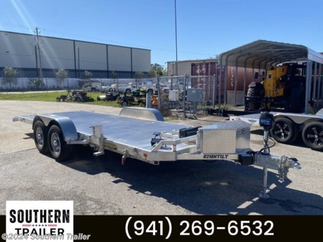 &lt;p&gt;This Trailer is for sale at Southern Trailer in Englewood Florida&lt;/p&gt;
&lt;p&gt;&lt;strong&gt;Used Aluma 8218H-Tilt Alumium Tilt Car Trailer&lt;/strong&gt;&lt;/p&gt;
&lt;p&gt;Upgrades Include:&lt;/p&gt;
&lt;p&gt;Winch Mount&lt;/p&gt;
&lt;p&gt;Winch&lt;/p&gt;
&lt;p&gt;Aluma Spare Tire Carrier&lt;/p&gt;
&lt;p&gt;Aluma Spare Tire&lt;/p&gt;
&lt;p&gt;&amp;bull; 2) 5200# Rubber torsion axles - Easy lube hubs&lt;br&gt;&amp;bull; Electric brakes, breakaway kit&lt;br&gt;&amp;bull; ST205/75R14 LRC Radial tires&amp;nbsp;&amp;nbsp;&lt;br&gt;&amp;bull; Aluminum wheels&amp;nbsp;&lt;br&gt;&amp;bull; Control valve to adjust rate of descent&lt;br&gt;&amp;bull; Bed locks for travel and for locking bed in up position&lt;br&gt;&amp;bull; Removable aluminum teardrop fenders&lt;br&gt;&amp;bull; Extruded aluminum floor&lt;br&gt;&amp;bull; Front retaining rail&lt;br&gt;&amp;bull; A-Framed aluminum tongue, with 2 5&amp;frasl;16&quot; coupler&lt;br&gt;&amp;bull; 8) Stake pockets (4 per side)&lt;br&gt;&amp;bull; 4) Recessed tie rings&amp;nbsp;&lt;br&gt;&amp;bull; Padded tongue jack&amp;nbsp;&lt;br&gt;&amp;bull; LED Lighting package, safety chains&lt;br&gt;&amp;bull; Overall width = 101-1/2&quot;&lt;br&gt;&amp;bull; Overall length = 290&quot;&amp;nbsp;&lt;br&gt;&amp;bull; Tilt - 8.5&amp;deg;&lt;/p&gt;
&lt;p&gt;* Please call or email us to verify that this trailer is still for sale * *NO DOC FEES !!! NO INBOUND FREIGHT FEES !!! NO SETUP FEES !!! All prices are Plus Tax, Title, License. All prices are already discounted for&amp;nbsp; Cash, Check, Finance or RENT TO OWN. We offer financing through Sheffield Financial with approved credit on some new trailers . Here at Southern Trailer we try to have a good selection of trailers in stock and for sale at our Englewood, Florida location. We are a licensed Florida trailer dealer. We stock enclosed cargo trailers, ATV Trailers, UTV Trailers, dump trailer, tilt bed equipment trailers, Implement trailers, Car Haulers, Aluminum trailer, Utility Trailer, Box Trailer, Used trailer for sale, Bobcat trailer, car trailer, Race trailers, Gooseneck Trailer, Hydraulic dovetail trailers, Low pro trailers, Enclosed Car Trailers, Construction trailers, Craft Trailers, tool trailers, Deckover Trailers, farm trailers, seed trailers, skid loader trailer, scissor lift trailers, forklift trailers, motorcycle trailers, slingshot trailer, Buggy Haulers, Jeep Trailers, SXS Trailer, Pipetop Trailer, Spring loaded gate trailers, Trailer to haul my golf cart, Pintle trailer, backhoe trailer, landscape trailer, lawn care trailer. Trailer dealer near me. Trailer dealer in florida, trailer sales in florida, trailer dealer near tampa, trailer sales near Sarasota. Trailer Dealer near Palmetto Florida, Trailer Dealer near Port Charlotte. Trailer sales in Charlotte county. Trailer sales in Sarasota County. We also offer trailer parts and trailer service like wheel bearing, brakes, seals, lighting, welding on steel and aluminum. We are located close to Tampa Florida, Sarasota Florida, Englewood Florida, Port Charlotte FL, Arcadia Florida, Bradenton Florida, Longboat Key Florida, North Port Florida, Venice Florida, Palmetto Florida, Nokomis Florida, Osprey Florida, Fort Myers Florida, Largo Florida, Lakeland Florida, Myakka City Florida, Punta Gorda Florida, Wauchula Florida, Bartow Florida, Brandon Florida, Ruskin Florida, Parrish Florida. We are a dealer for Aluma Aluminum trailers, Anvil enclosed cargo trailers, Load Trail Trailer, Load max Trailers, Belmont Trailers, Xpress and High Country by Alcom Aluminum Enclosed Trailers, Down 2 Earth Trailers, Belmont Aluminum Trailer dealer. Southern Trailer is not responsible for any typos, errors, or misprints. . Model number may be different on MSO and Trailer than we have listed if built on robot line&lt;/p&gt;