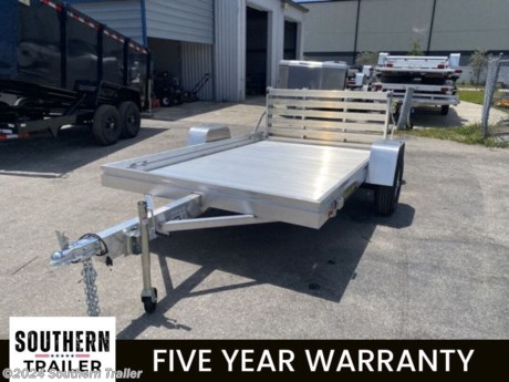 &lt;p&gt;We offer RENT TO OWN and also offer Traditional Financing with approved credit !! This Trailer is for sale at Southern Trailer in Englewood Florida.&lt;/p&gt;
&lt;p&gt;New Aluma 6810H-S-BT&lt;/p&gt;
&lt;p&gt;- 69&quot; Wide X 10&#39; Long Aluminum Utility Trailer with a Bi Fold Rear Gate.&lt;/p&gt;
&lt;p&gt;- Empty weight 540 Lbs&lt;/p&gt;
&lt;p&gt;- Bed Size 69&quot;X122&quot;&lt;/p&gt;
&lt;p&gt;- 3500# Rubber torsion axle (rated at 2990#)- No brakes - Easy lube hubs&lt;/p&gt;
&lt;p&gt;- ST205/75R14 LRC Radial tires&lt;/p&gt;
&lt;p&gt;- Aluminum wheels&amp;nbsp;&lt;/p&gt;
&lt;p&gt;- Aluminum fenders&lt;/p&gt;
&lt;p&gt;- Extruded aluminum floor&lt;/p&gt;
&lt;p&gt;- 7&quot; Heavy-duty frame rail&lt;/p&gt;
&lt;p&gt;- A-Framed aluminum tongue with 2&quot; coupler&lt;/p&gt;
&lt;p&gt;- (4) Stake pockets (2 per side)&lt;/p&gt;
&lt;p&gt;- (4) Tie down loops (2 per side)&lt;/p&gt;
&lt;p&gt;- Swivel tongue jack,&lt;/p&gt;
&lt;p&gt;- LED Lighting package,&lt;/p&gt;
&lt;p&gt;- Safety chains&lt;/p&gt;
&lt;p&gt;- Aluminum Bi Fold tailgate = 67.25&quot; x 60&quot; long&lt;/p&gt;
&lt;p&gt;- Overall width = 92.5&quot;&lt;/p&gt;
&lt;p&gt;- Overall length = 175&quot;&lt;/p&gt;
&lt;p&gt;- 5 Year Factory Warranty&lt;/p&gt;
&lt;p&gt;&amp;nbsp;&lt;span style=&quot;color: #363636; font-family: Hind, sans-serif; font-size: 16px;&quot;&gt;* Please call or email us to verify that this trailer is still for sale * *NO DOC FEES !!! NO INBOUND FREIGHT FEES !!! NO SETUP FEES !!! All prices are Plus Tax, Title, License. All prices are already discounted for&amp;nbsp; Cash, Check, Finance or RENT TO OWN. We offer financing through Sheffield Financial with approved credit on some new trailers . Here at Southern Trailer we try to have a good selection of trailers in stock and for sale at our Englewood, Florida location. We are a licensed Florida trailer dealer. We stock enclosed cargo trailers, ATV Trailers, UTV Trailers, dump trailer, tilt bed equipment trailers, Implement trailers, Car Haulers, Aluminum trailer, Utility Trailer, Box Trailer, Used trailer for sale, Bobcat trailer, car trailer, Race trailers, Gooseneck Trailer, Hydraulic dovetail trailers, Low pro trailers, Enclosed Car Trailers, Construction trailers, Craft Trailers, tool trailers, Deckover Trailers, farm trailers, seed trailers, skid loader trailer, scissor lift trailers, forklift trailers, motorcycle trailers, slingshot trailer, Buggy Haulers, Jeep Trailers, SXS Trailer, Pipetop Trailer, Spring loaded gate trailers, Trailer to haul my golf cart, Pintle trailer, backhoe trailer, landscape trailer, lawn care trailer. Trailer dealer near me. Trailer dealer in florida, trailer sales in florida, trailer dealer near tampa, trailer sales near Sarasota. Trailer Dealer near Palmetto Florida, Trailer Dealer near Port Charlotte. Trailer sales in Charlotte county. Trailer sales in Sarasota County. We also offer trailer parts and trailer service like wheel bearing, brakes, seals, lighting, welding on steel and aluminum. We are located close to Tampa Florida, Sarasota Florida, Englewood Florida, Port Charlotte FL, Arcadia Florida, Bradenton Florida, Longboat Key Florida, North Port Florida, Venice Florida, Palmetto Florida, Nokomis Florida, Osprey Florida, Fort Myers Florida, Largo Florida, Lakeland Florida, Myakka City Florida, Punta Gorda Florida, Wauchula Florida, Bartow Florida, Brandon Florida, Ruskin Florida, Parrish Florida. We are a dealer for Aluma Aluminum trailers, Anvil enclosed cargo trailers, Load Trail Trailer, Load max Trailers, Belmont Trailers, Xpress and High Country by Alcom Aluminum Enclosed Trailers, Down 2 Earth&amp;nbsp;Trailers, Sarasota County Trailer Dealer. Southern Trailer is not responsible for any typos, errors, or misprints. . Model number may be different on MSO and Trailer than we have listed if built on robot line&lt;/span&gt;&lt;/p&gt;
&lt;div&gt;&amp;nbsp;&lt;/div&gt;