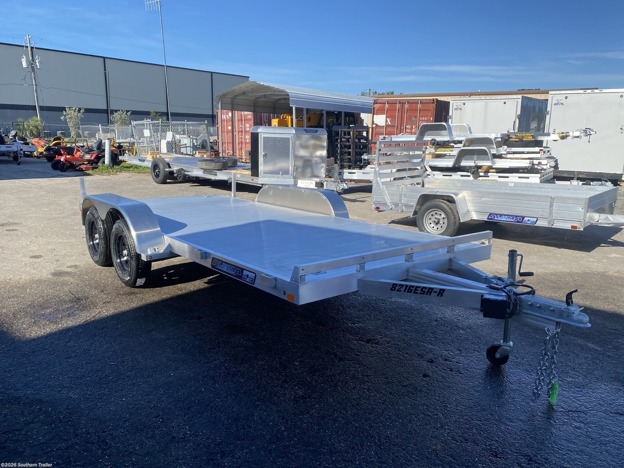 2025 Aluma 8216 16' Aluminum Car Hauler Trailer 7K GVWR - New Utility Trailer for sale by Southern Trailer in Englewood, Florida
