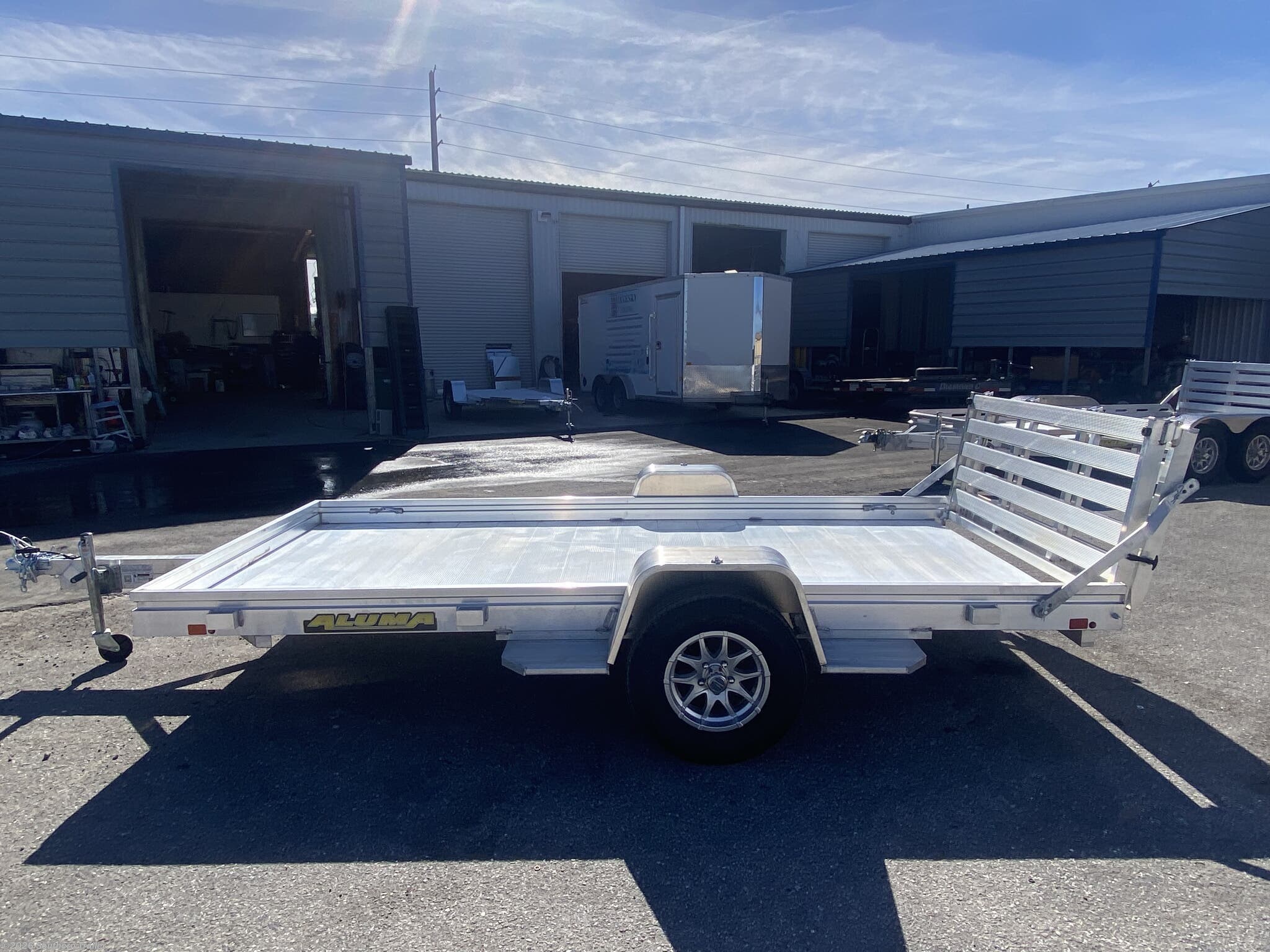 New 2025 Aluma 6812H-S-BT 12' Aluminum Utility Trailer w/ Bi-Fold Gate available in Englewood, Florida