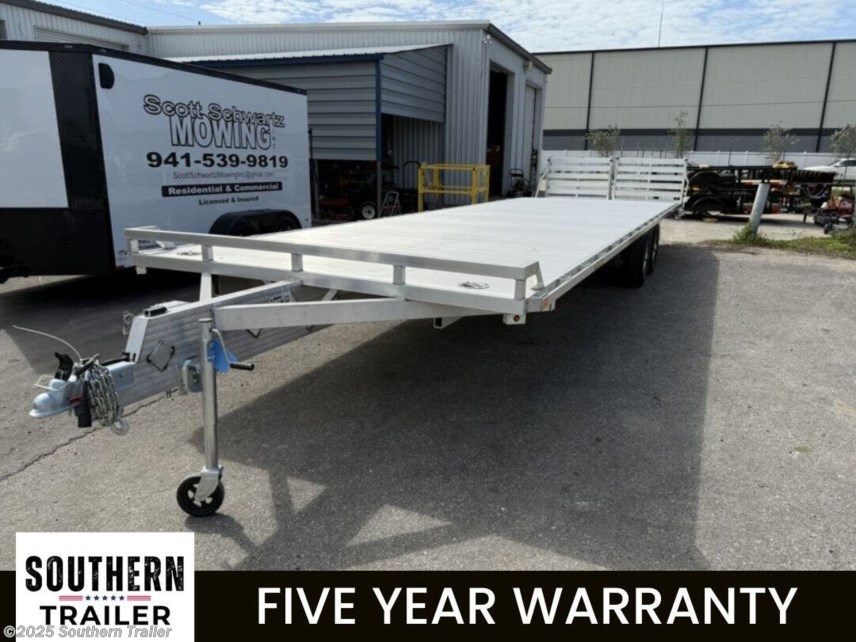 New 2026 Aluma 1030H BT 30&apos; Aluminum Deckover Flatbed Trailer 9990 LB GVWR available in Englewood, Florida