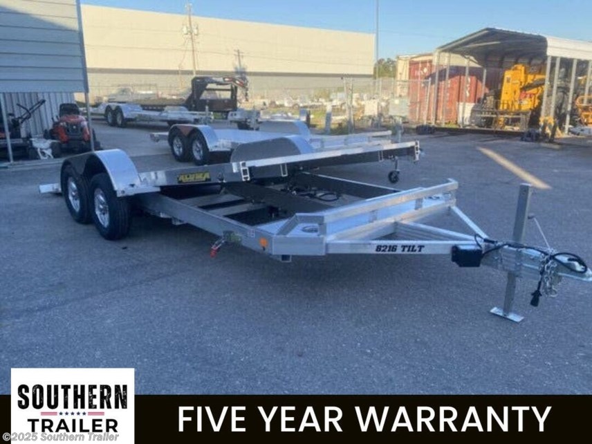 New 2026 Aluma 8216 Tilt 16&apos; Aluminum Tilt Car Hauler Trailer available in Englewood, Florida