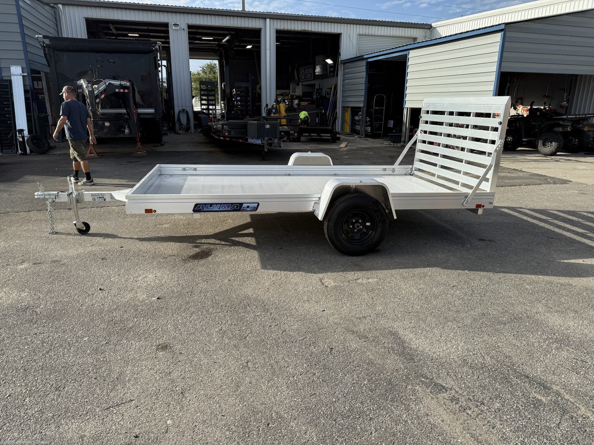 New 2026 Aluma 7812ESA-S-TG 12' Aluminum Utility Trailer available in Englewood, Florida