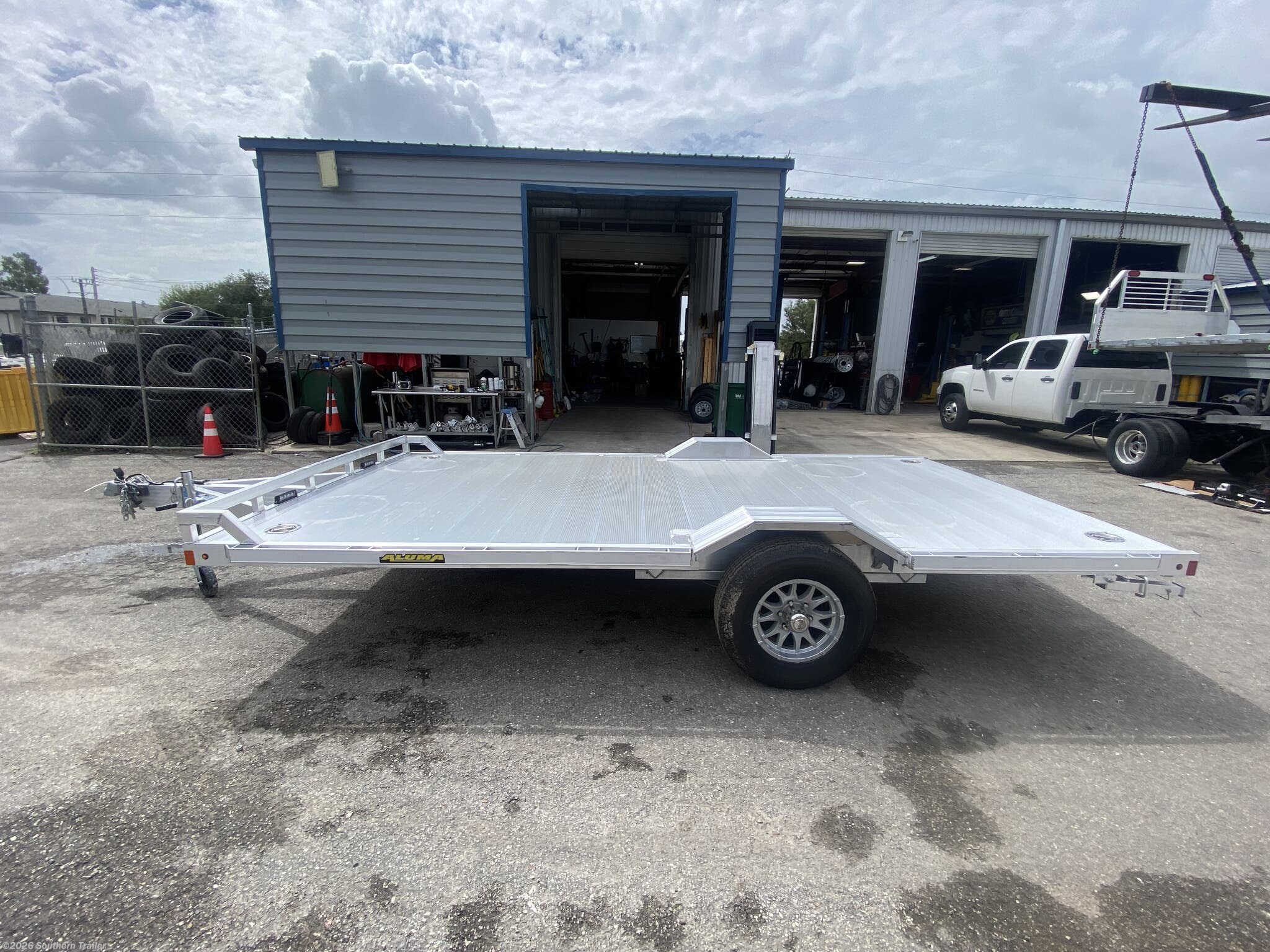 New 2026 Aluma WB15H-S-EL 15' Aluminum Single Axle Wide Body Utility Trailer available in Englewood, Florida