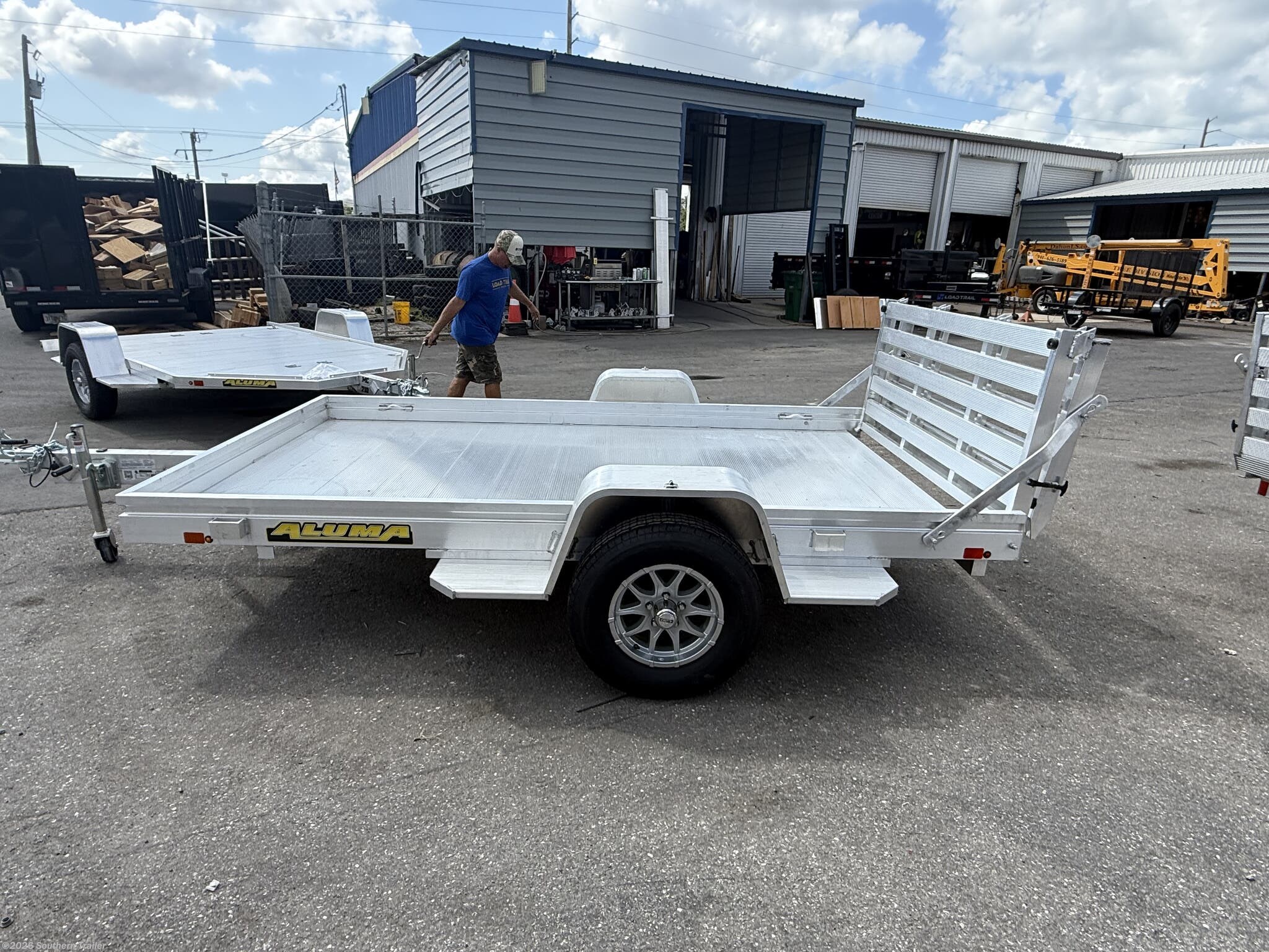 New 2026 Aluma 6810H-S-BT 68X10 Aluminum Utility Trailer available in Englewood, Florida