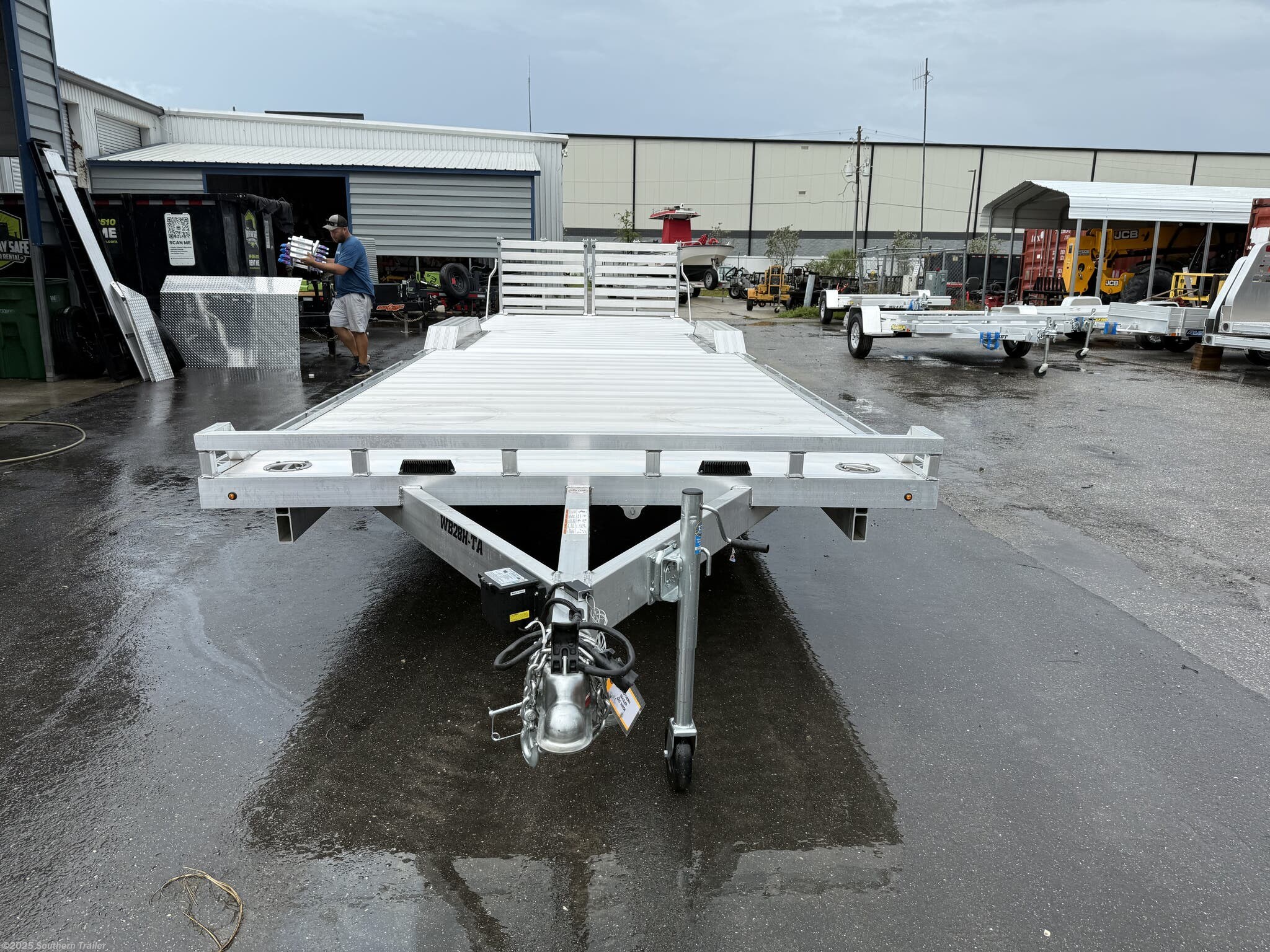New 2026 Aluma WB28H-TA-EL-DOF-R-RR 28&apos; Drive Over Fender Aluminum Trailer 9.9K GVWR available in Englewood, Florida
